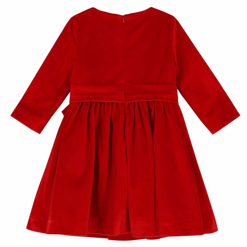 Girls Red Velvet Dress, 1, hi-res image number null