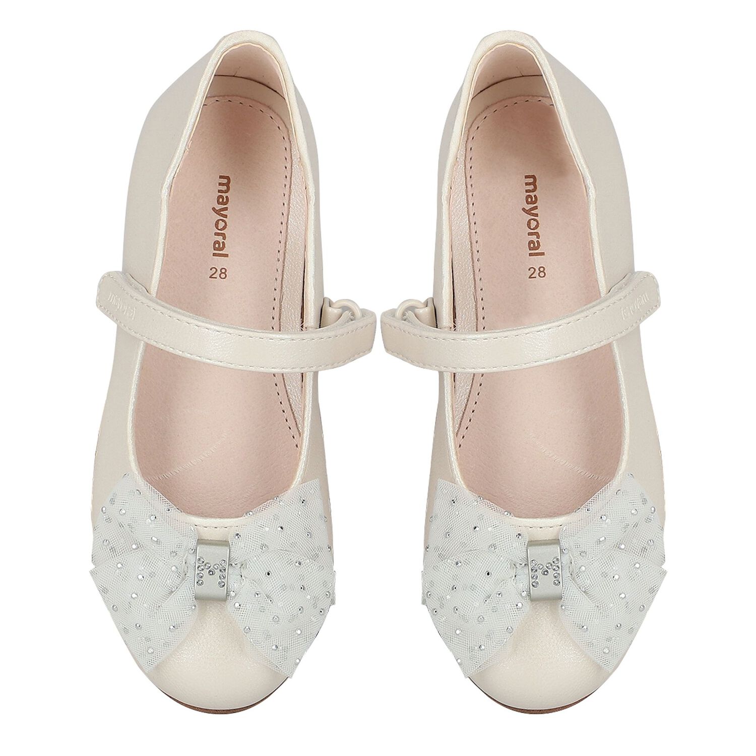 حذاء بنات بفيونكة باللون العاجي, 3, hi-res image number null