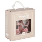 حذاء للبنات بالشعار قبل المشي باللون الوردي , 2, hi-res