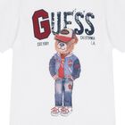 تي شيرت أبيض بشعار دب تيدي للأولاد, 2, hi-res