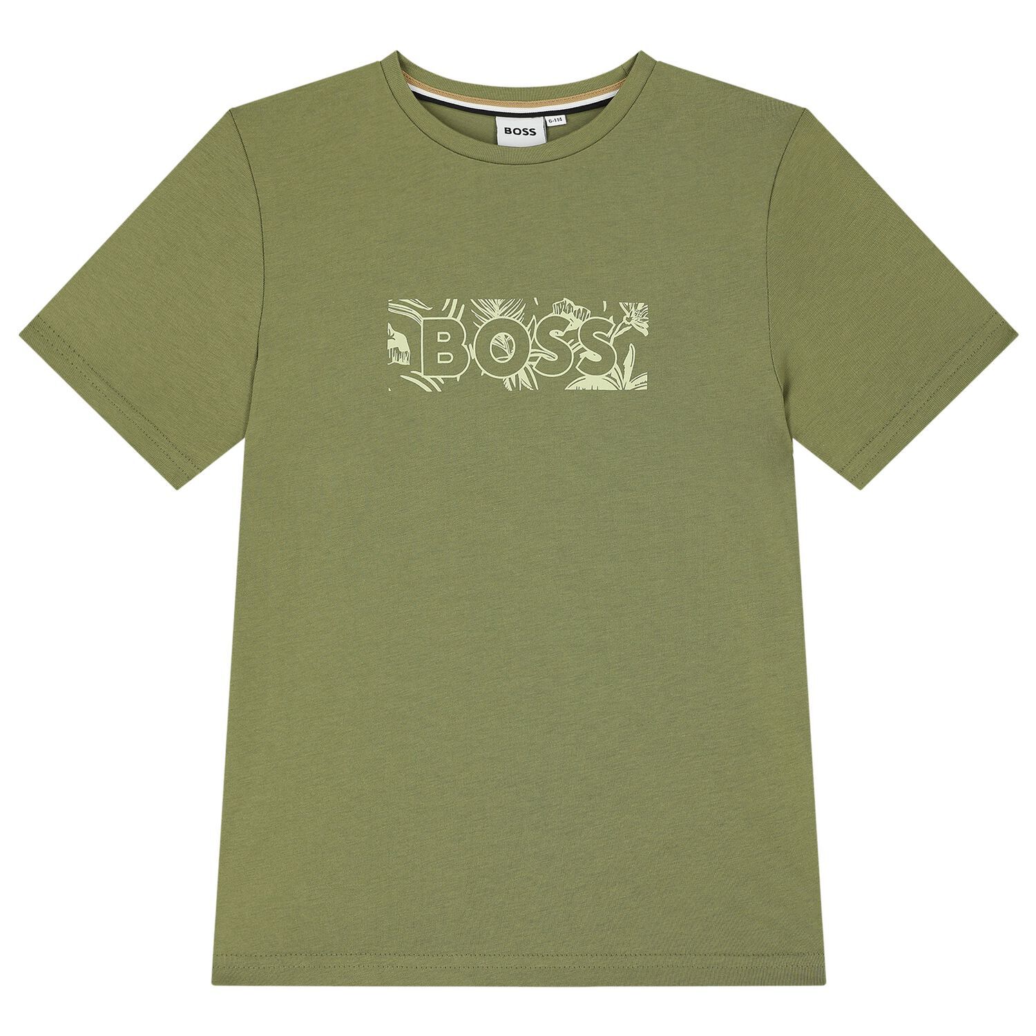 Boys Green Logo T-Shirt, 1, hi-res