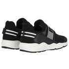 Boys Black Logo Trainers, 1, hi-res