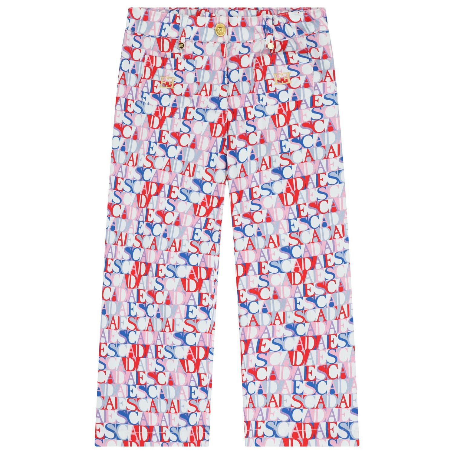 Girls Multi-Coloured Logo Trousers, 1, hi-res