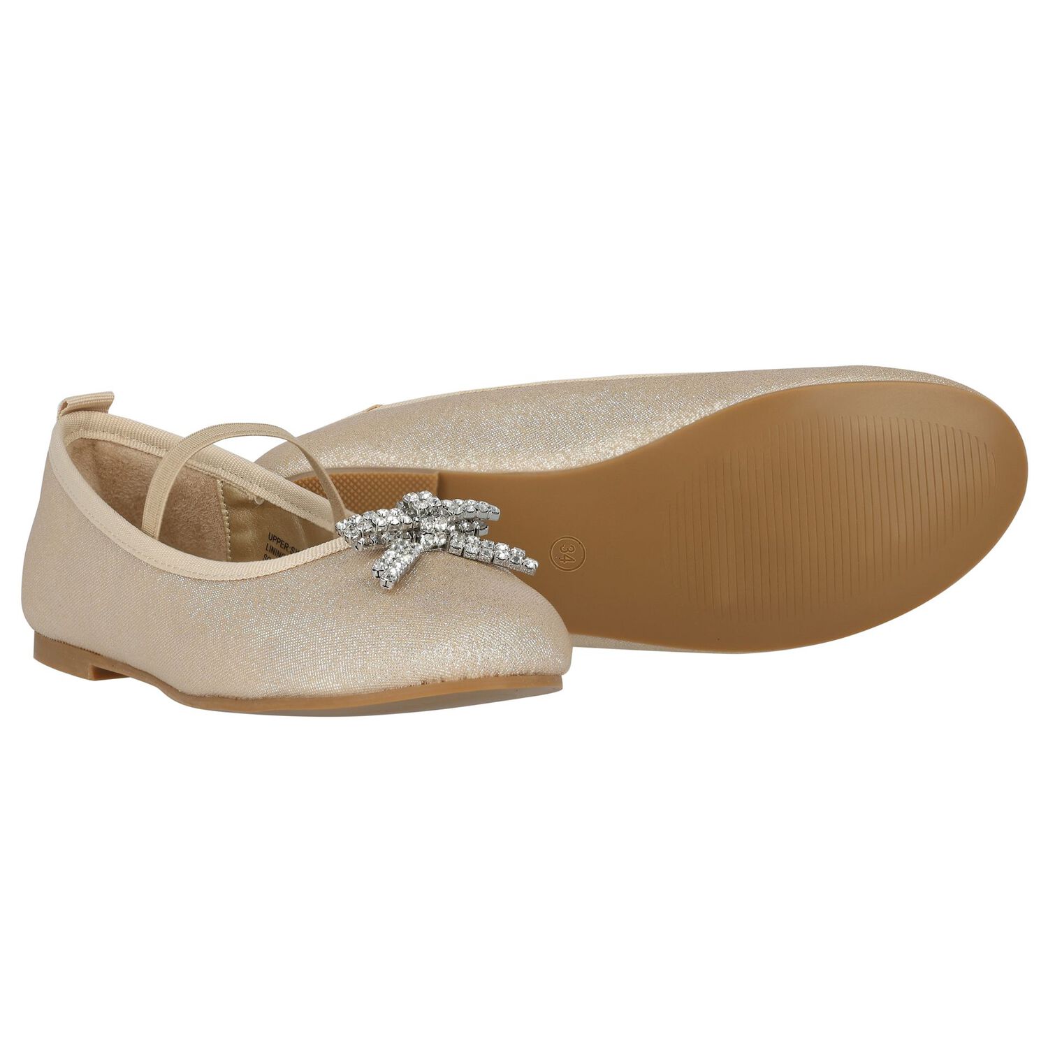 حذاء بنات باللون الذهبى, 2, hi-res image number null