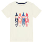 Boys Ivory Logo T-Shirt, 1, hi-res