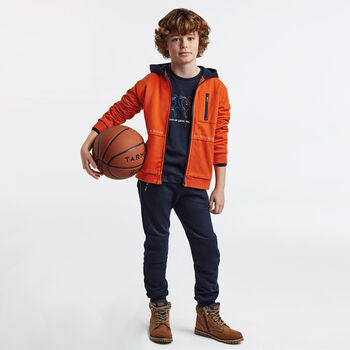 Boys Orange & Black Tracksuit