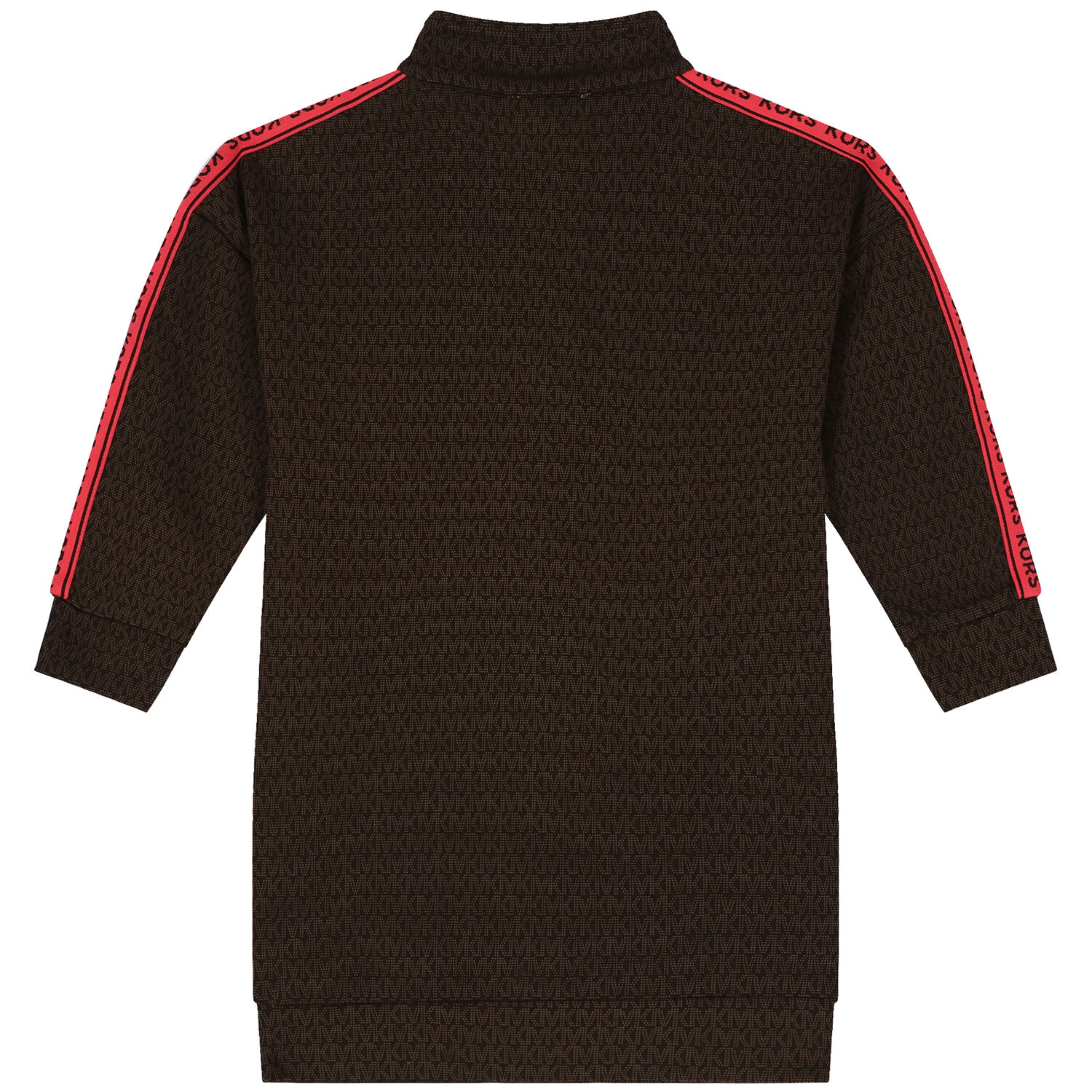 فستان سويت شيرت بالشعار باللون البنى, 1, hi-res image number null