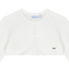 Younger Girls White Cardigan, 2, hi-res