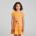 Girls Orange Logo Bag Dress, 1, hi-res