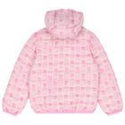 جاكيت مبطن بشعار الدب باللون الوردي للبنات, 1, hi-res