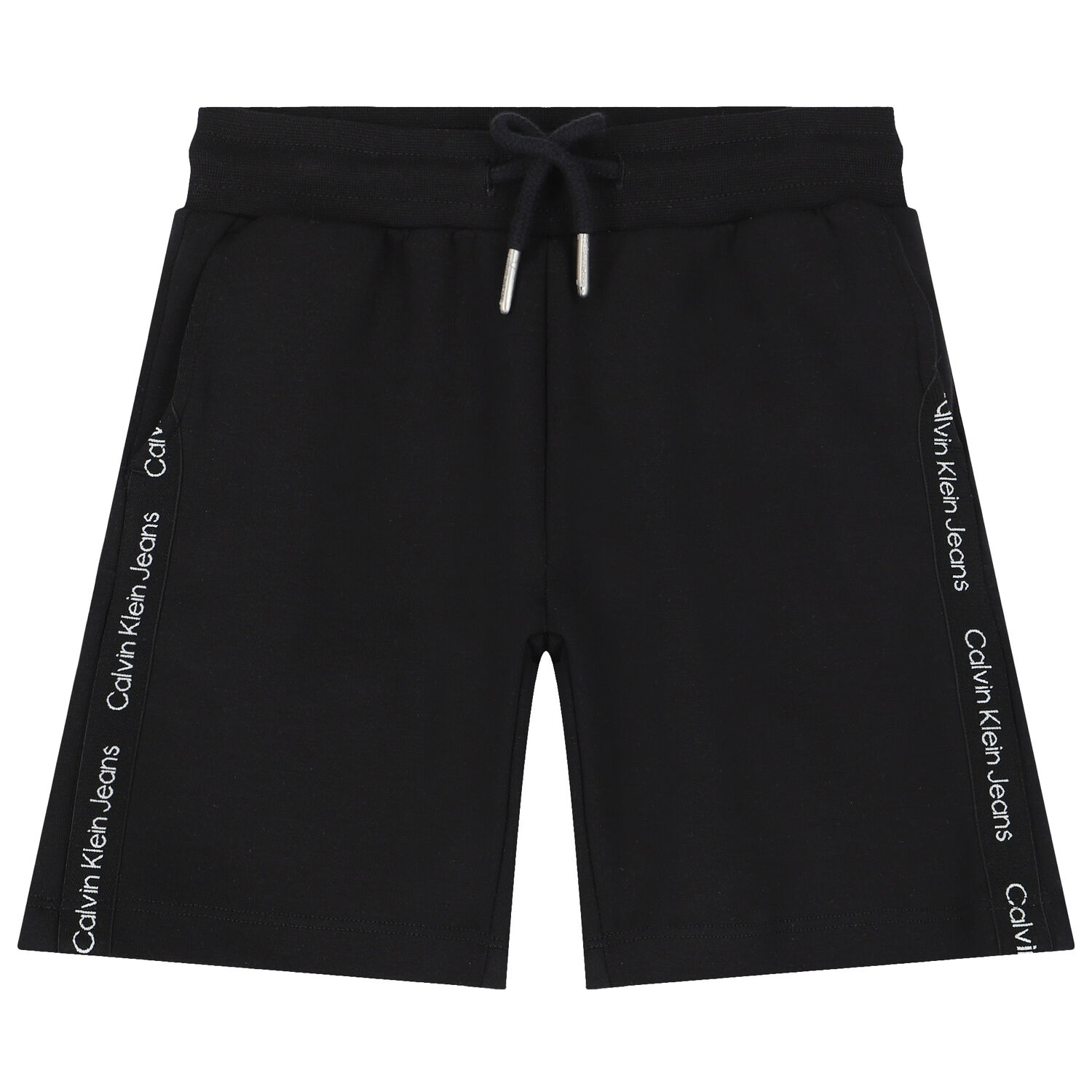 Boys Black Logo Shorts, 1, hi-res