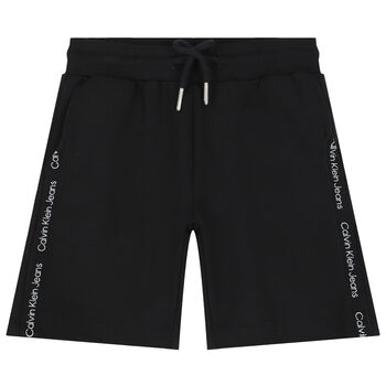 Boys Black Logo Shorts