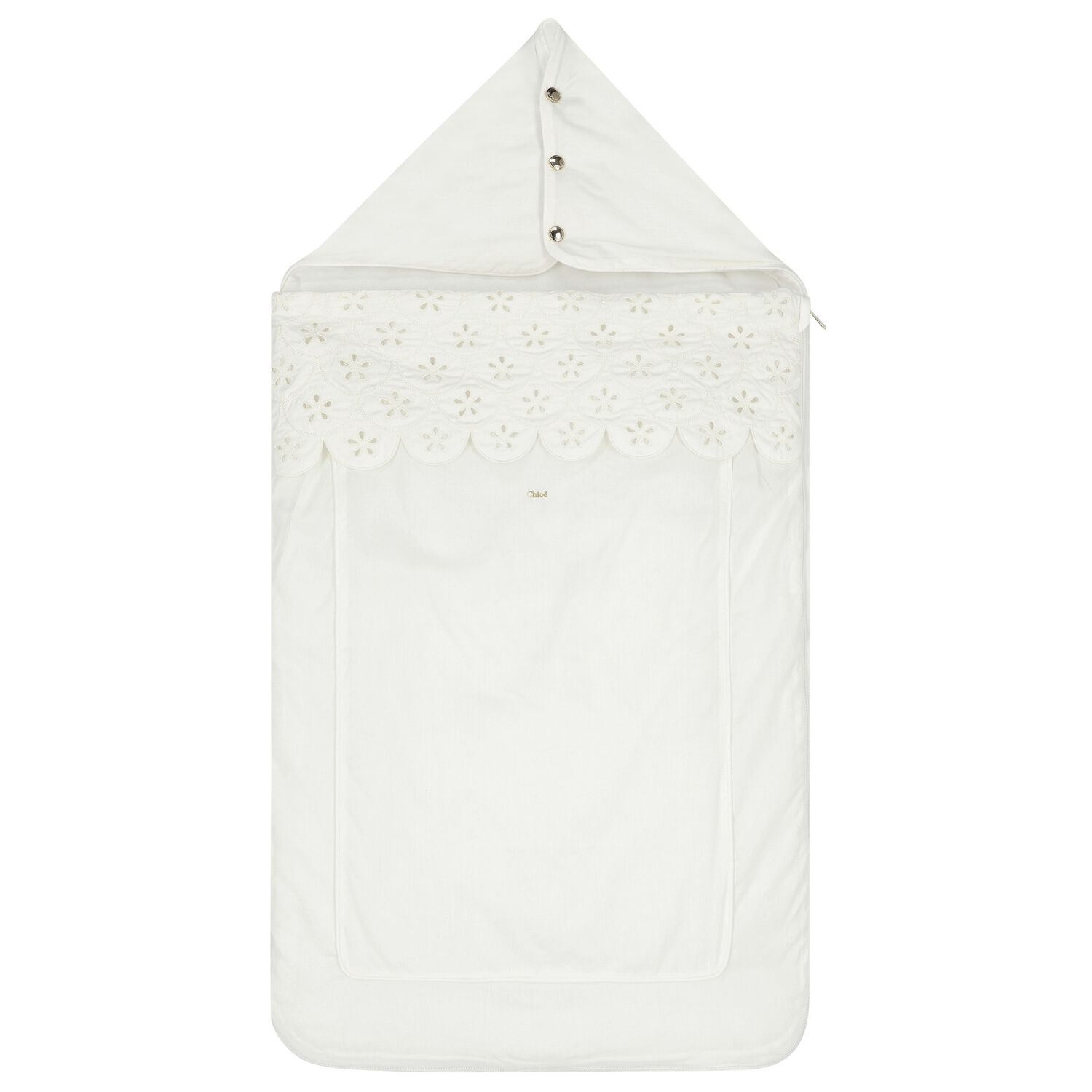 Baby Girls Ivory Logo Baby Nest, 1, hi-res