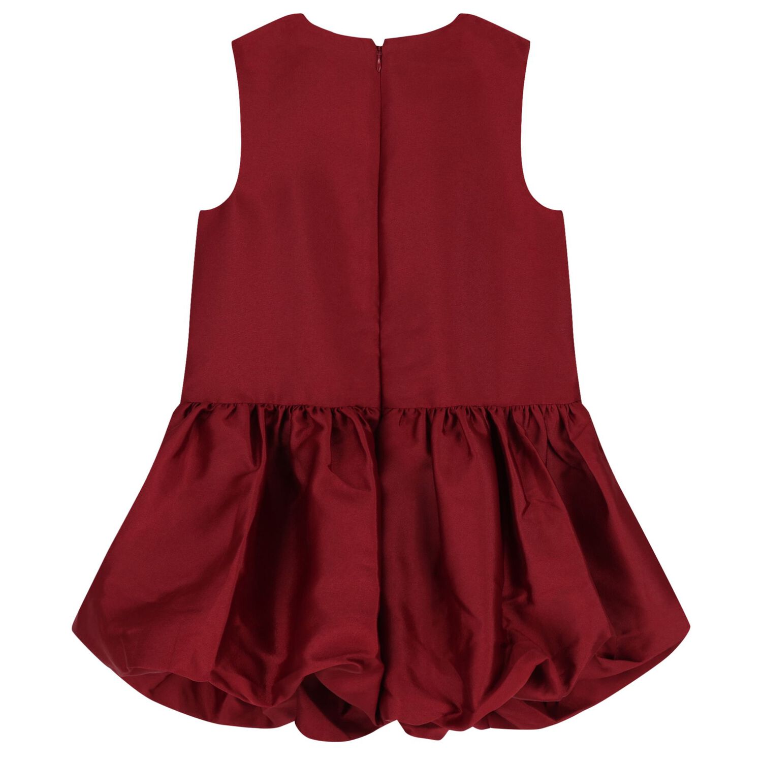 Girls Burgundy Satin Dress, 1, hi-res