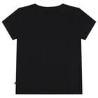Girls Black & Gold Heart Logo T-Shirt, 2, hi-res