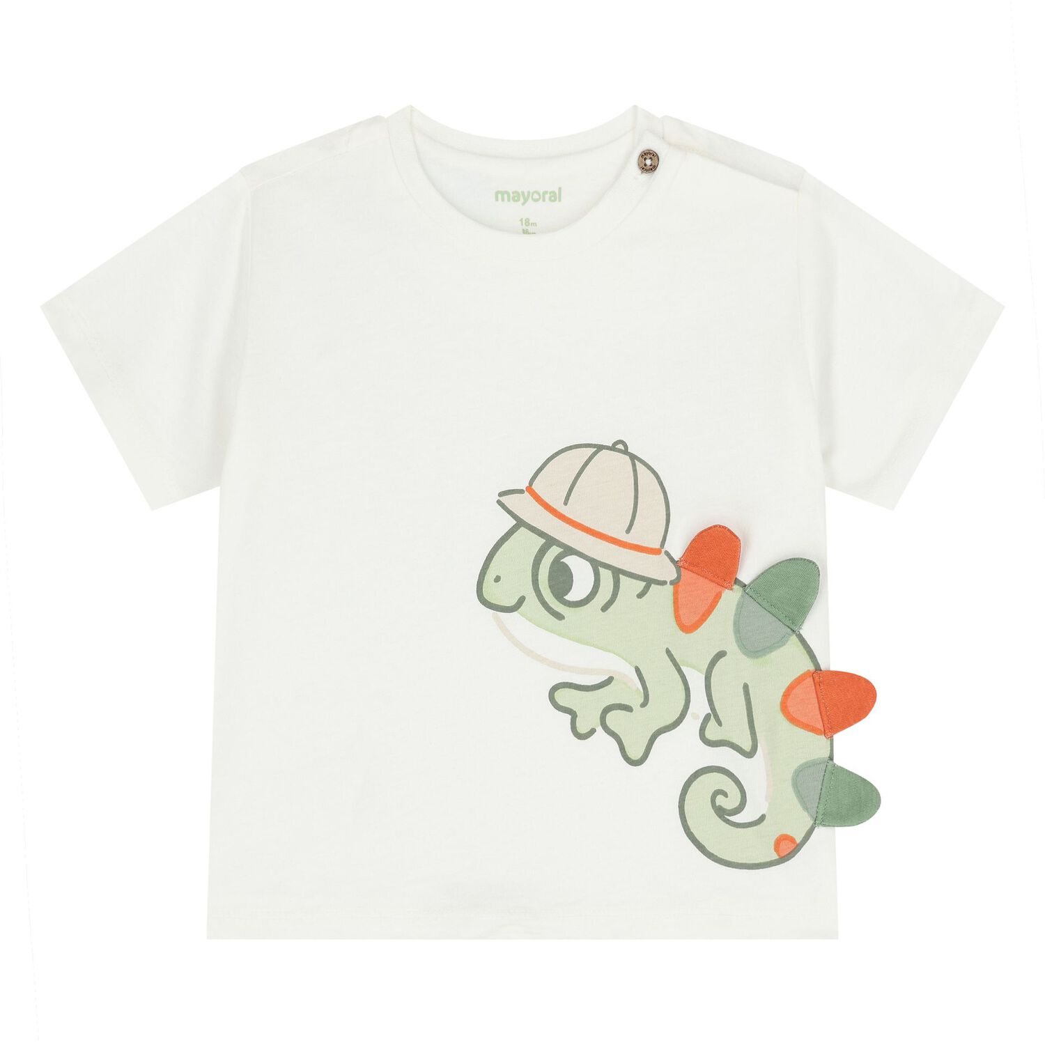 طقم شورت أولاد باللون الأبيض والبرتقالي, 1, hi-res