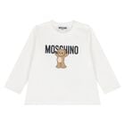 توب بأكمام بشعار تيدي بير باللون الابيض, 1, hi-res