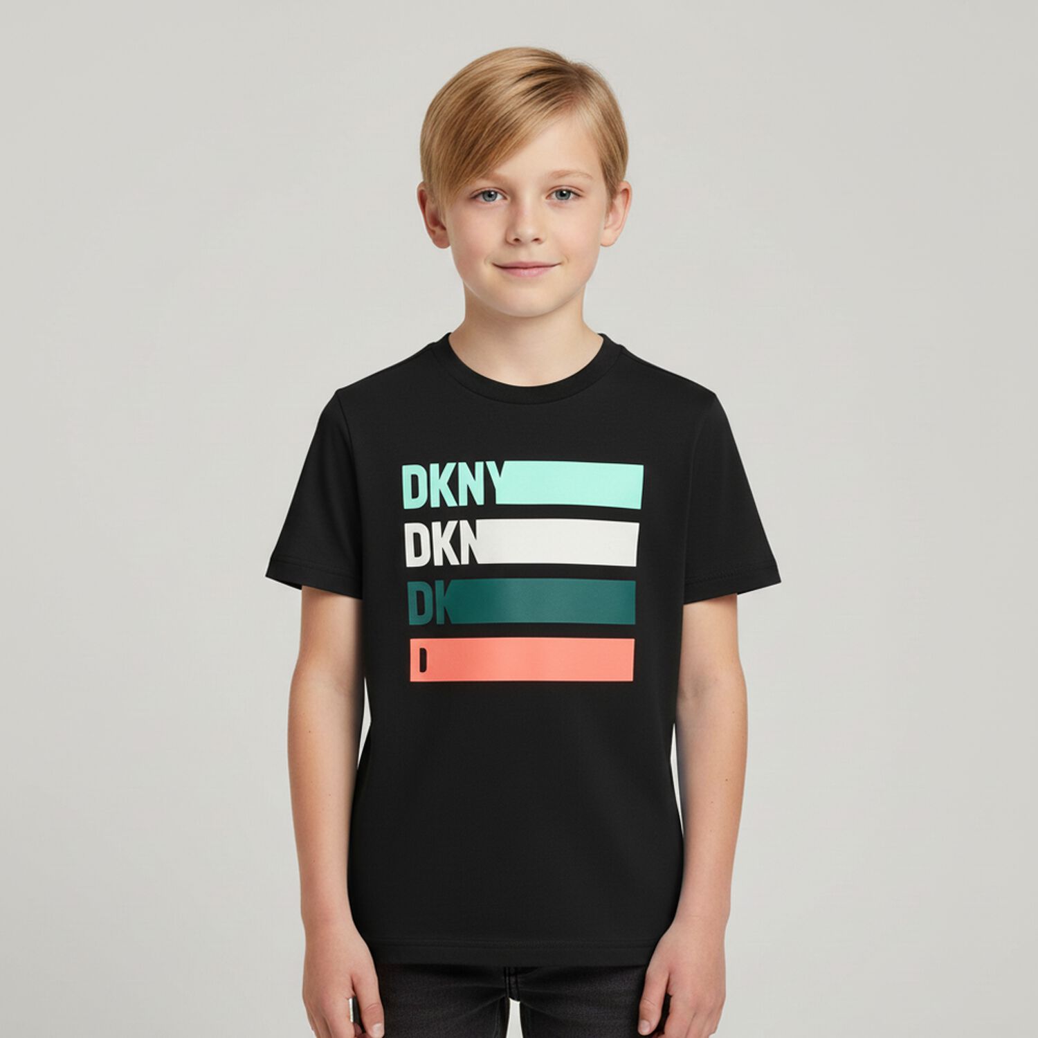 Boys Black Logo T-Shirt, 1, hi-res image number null