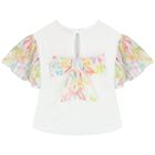 Girls White Bow Skirt Set, 1, hi-res