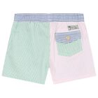 شورت سباحة اولاد مخطط باللون الأزرق , 1, hi-res