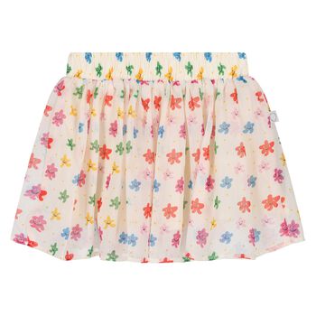 Younger Girls Beige Stars Skirt