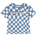Boys Blue & White Checkerboard T-Shirt, 1, hi-res