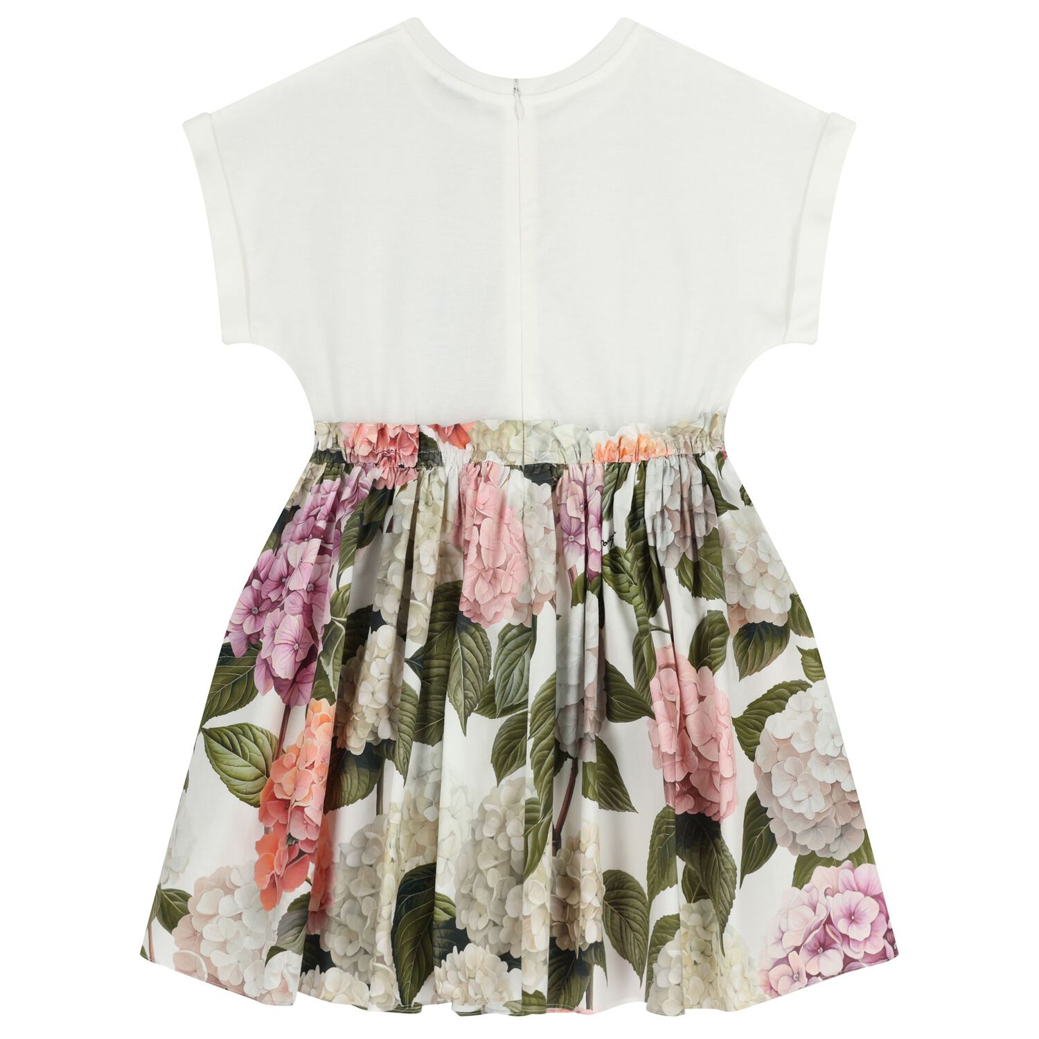 Girls Ivory & Pink Floral Dress, 1, hi-res