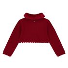 Baby Girls Red Faux Fur Cardigan, 1, hi-res