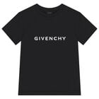 Boys Black Logo T-Shirt, 1, hi-res