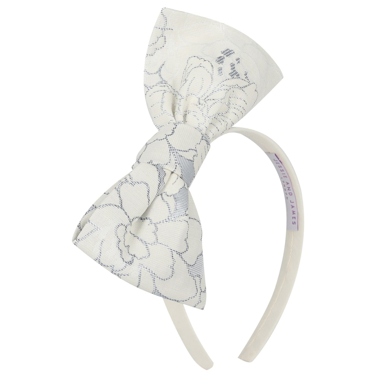 Girls Blue Jacquard Headband, 1, hi-res image number null