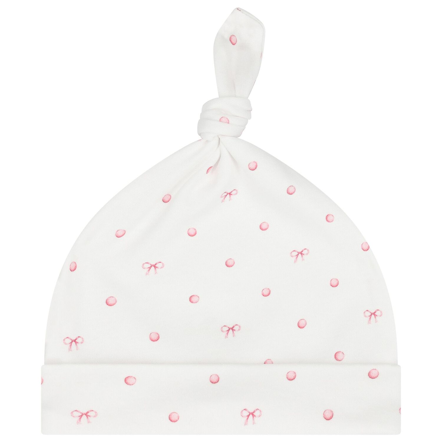 Baby Girls White & Pink Bow Babygrow Set, 1, hi-res