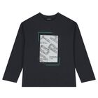 Boys Grey Long Sleeve Top ( 2-Pack ), 2, hi-res