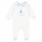 White & Blue Geo Map Babygrow, 2, hi-res