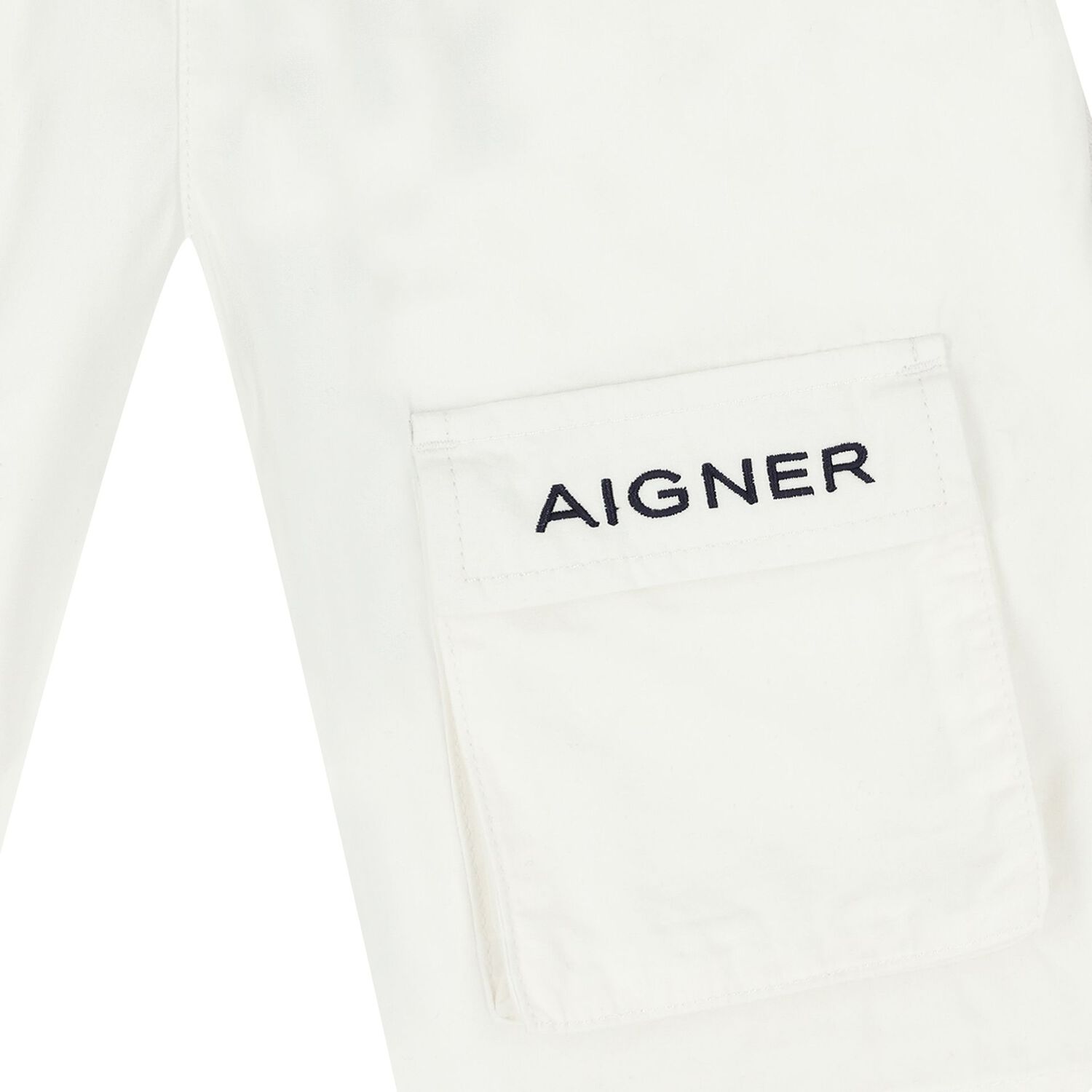 Boys White Logo Shorts, 1, hi-res