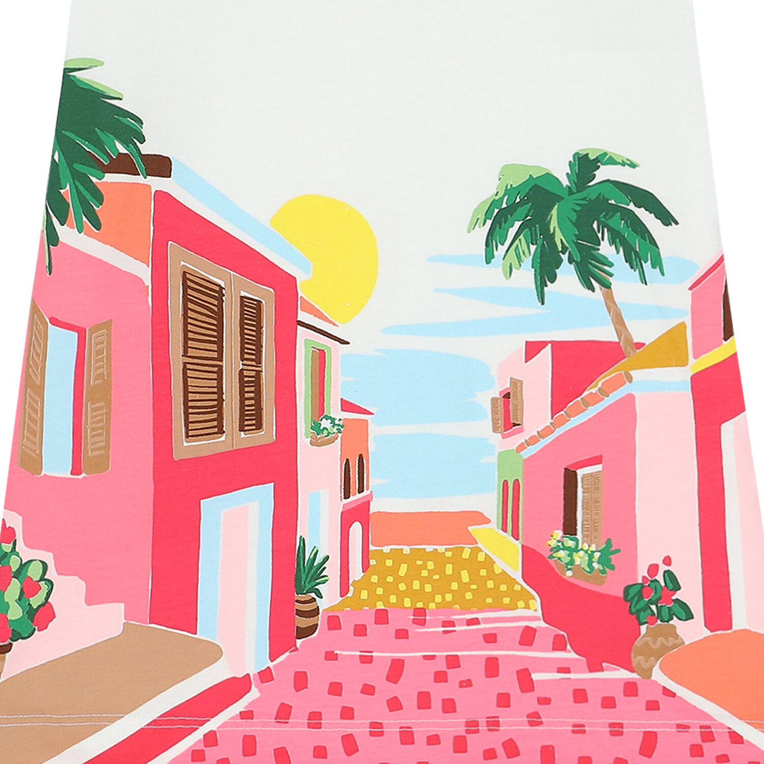 طقم ليغينز بطبعة جرافيك باللون الابيض والوردى, 2, hi-res