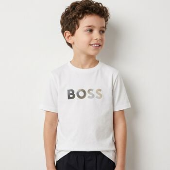 Boys White Logo T-Shirt