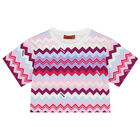 Girls Purple & Pink Logo Zigzag T-Shirt, 1, hi-res