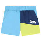 Boys Blue Logo Swim Shorts, 1, hi-res