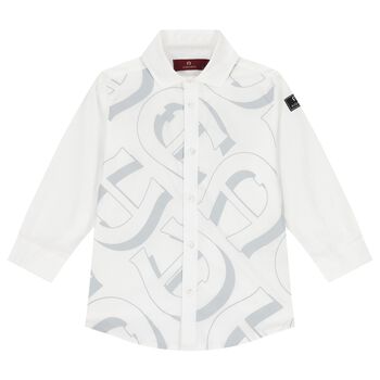 Boys White Logo Shirt