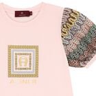 فستان بنات بالشعار باللون الوردي , 4, hi-res