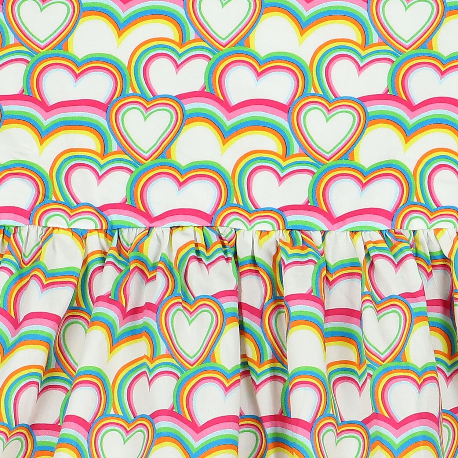 Girls Multi-Coloured Hearts Dress, 1, hi-res