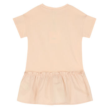 Girls Pink Logo Dress