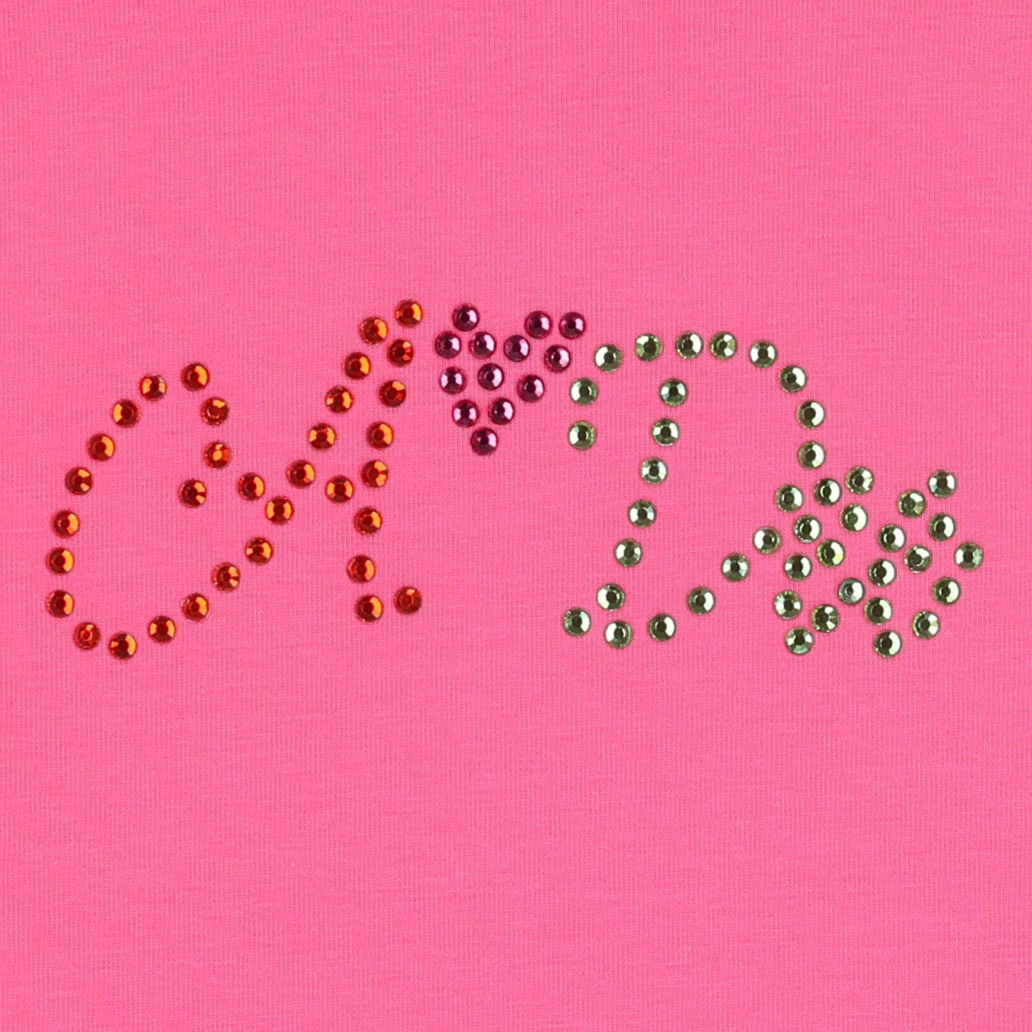 Girls Pink & White Logo Ruffled Shorts Set, 1, hi-res