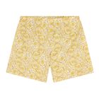 Ivory & Gold Logo Baby Shorts Set, 1, hi-res