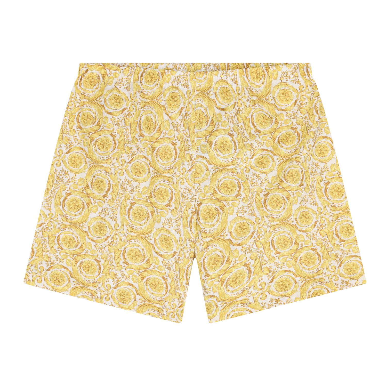 Ivory & Gold Logo Baby Shorts Set, 1, hi-res