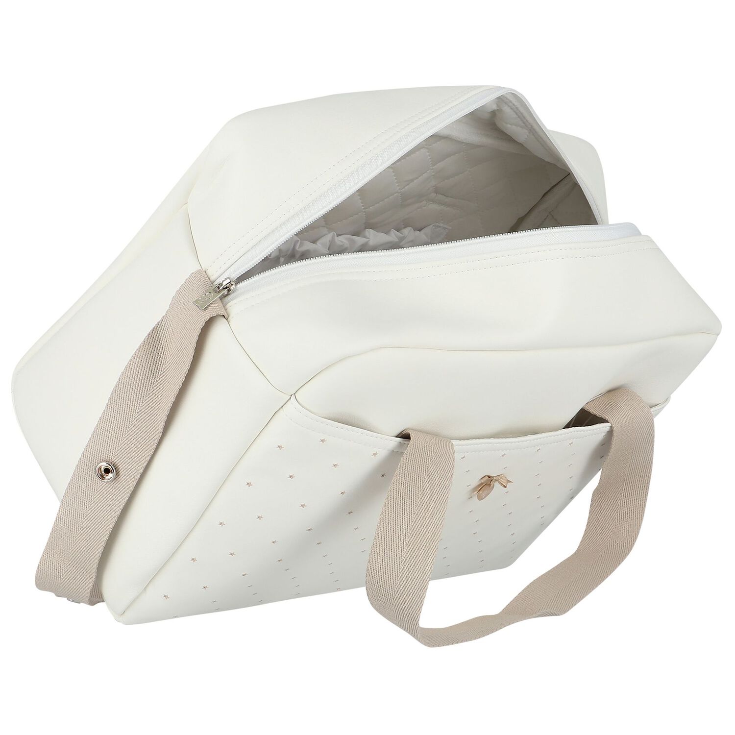 Ivory & Beige Stars Baby Changing Bag, 1, hi-res