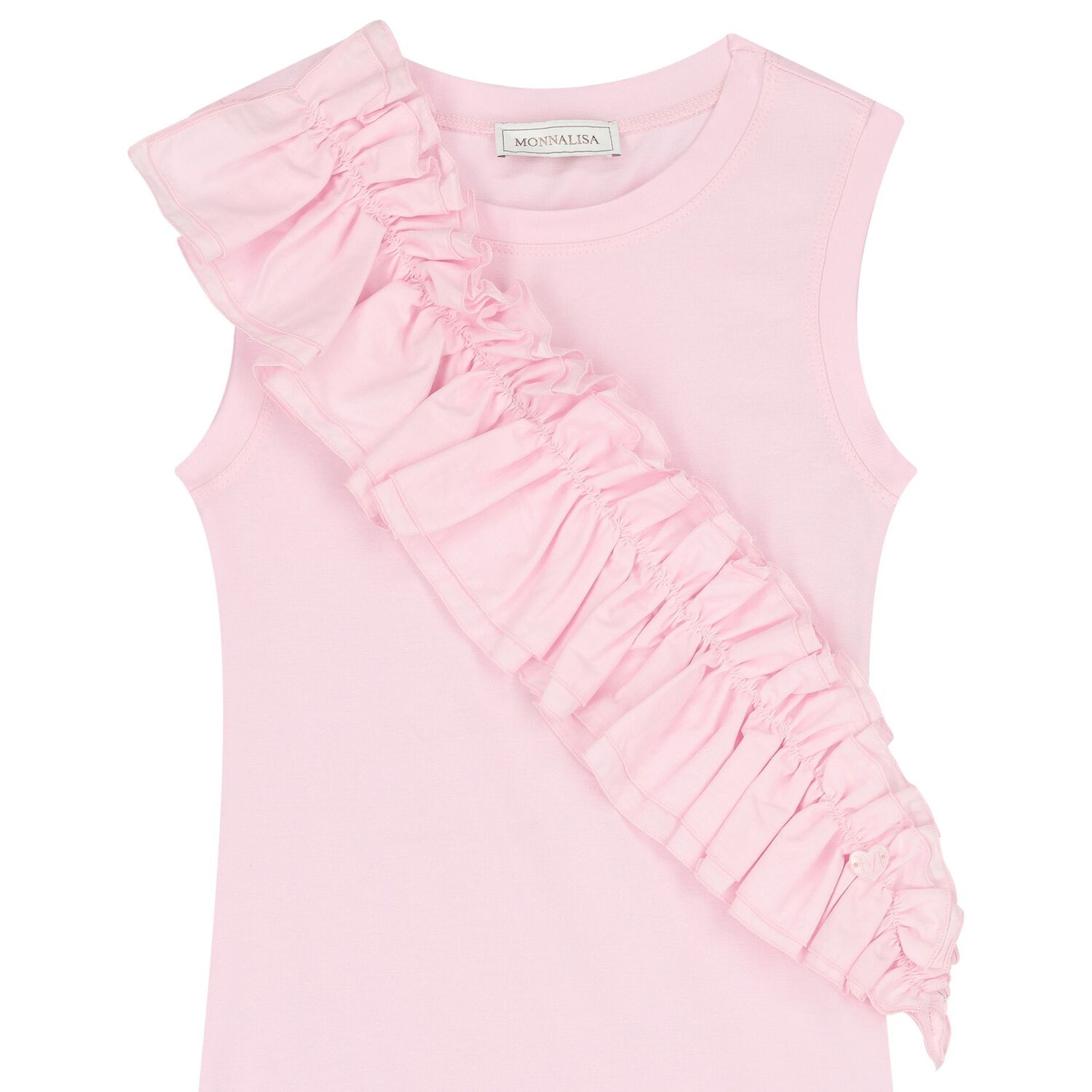 Girls Pink Ruffled Dress, 1, hi-res image number null