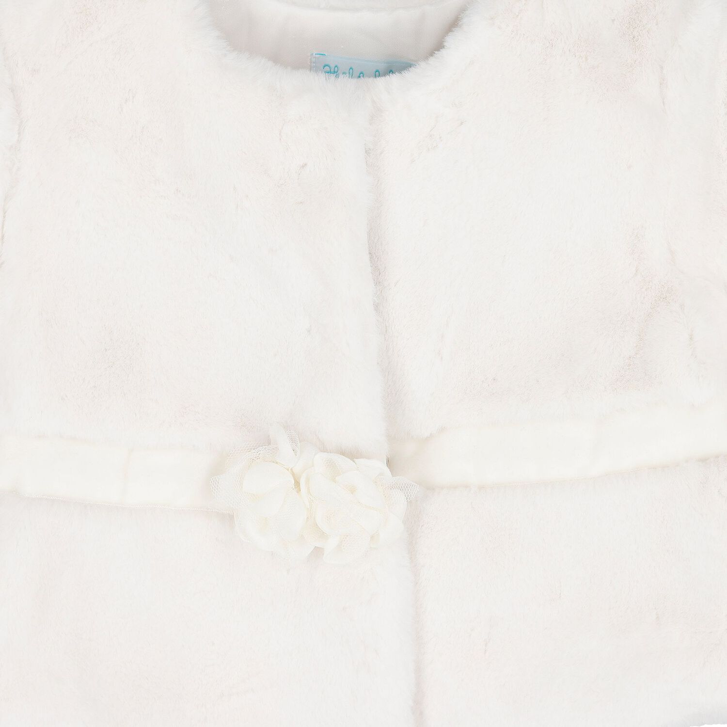 معطف بنات فرو باللون الابيض, 1, hi-res