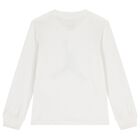 White Jordan Logo Long Sleeve Top, 1, hi-res