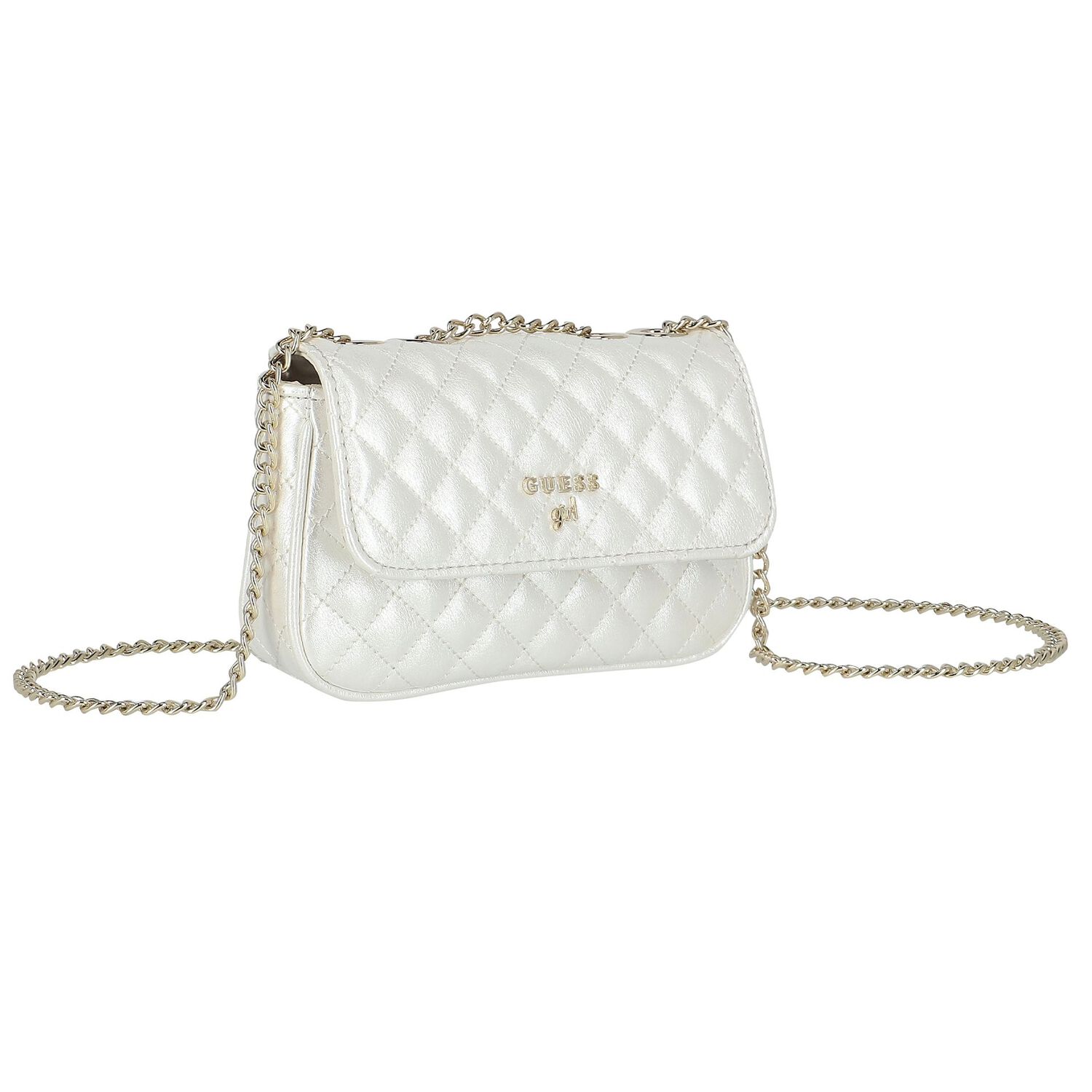 Girls White Logo Bag, 1, hi-res